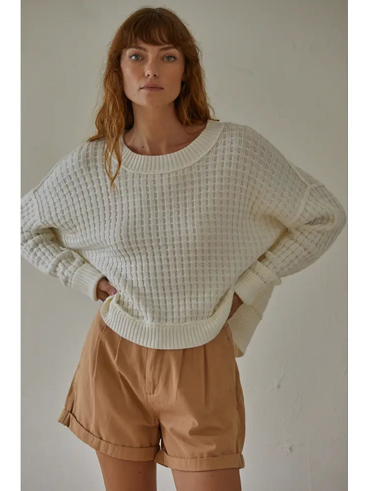Baylor Pullover - Premium sweater Denim from By Together - Just $64! Shop now at shopthedenimbar