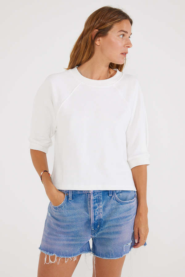 Fleur Pleat Sweat Top - FINAL SALE - Premium Sweatshirt Denim from Etica - Just $25! Shop now at shopthedenimbar