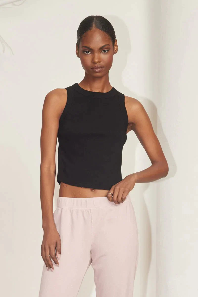 PARADISE CROP RIB RACERFRONT TANK - FINAL SALE - Premium Tank Top Denim from LAmade - Just $25! Shop now at shopthedenimbar
