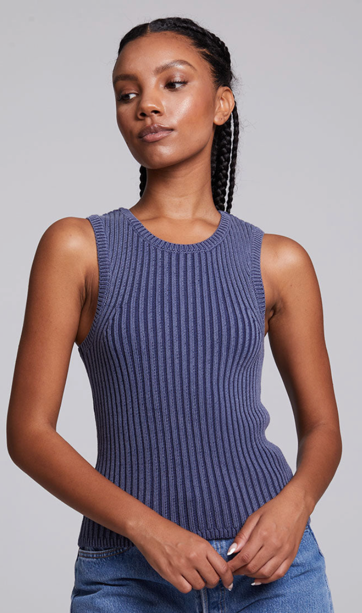 Carnaby Washed Indigo Tank Top - FINAL SALE - Premium Tank Top Denim from Chaser - Just $25! Shop now at shopthedenimbar
