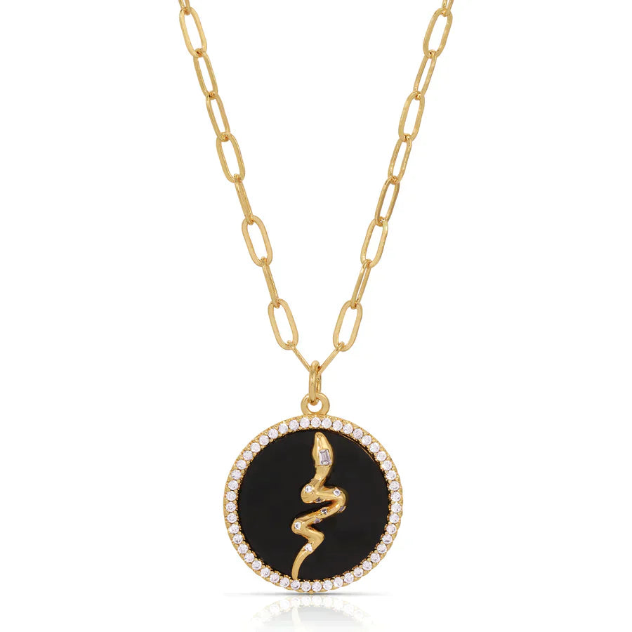 Serpant Black Onyx Stone Inlay - FINAL SALE - Premium Necklace Denim from Joy Dravecky - Just $25! Shop now at shopthedenimbar