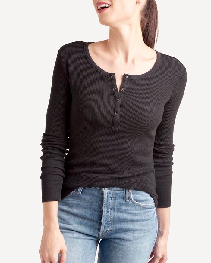 Forever Henley Long Sleeve - FINAL SALE - Premium Shirt Denim from Splendid - Just $25! Shop now at shopthedenimbar