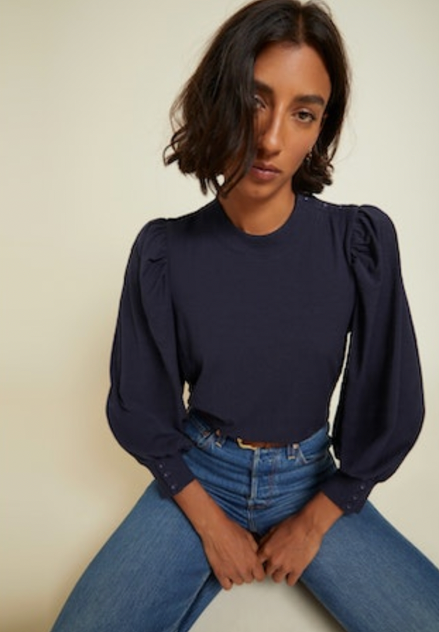Britton Button Cuff Tee - Premium Shirt Denim from Nation LTD - Just $79.80! Shop now at shopthedenimbar