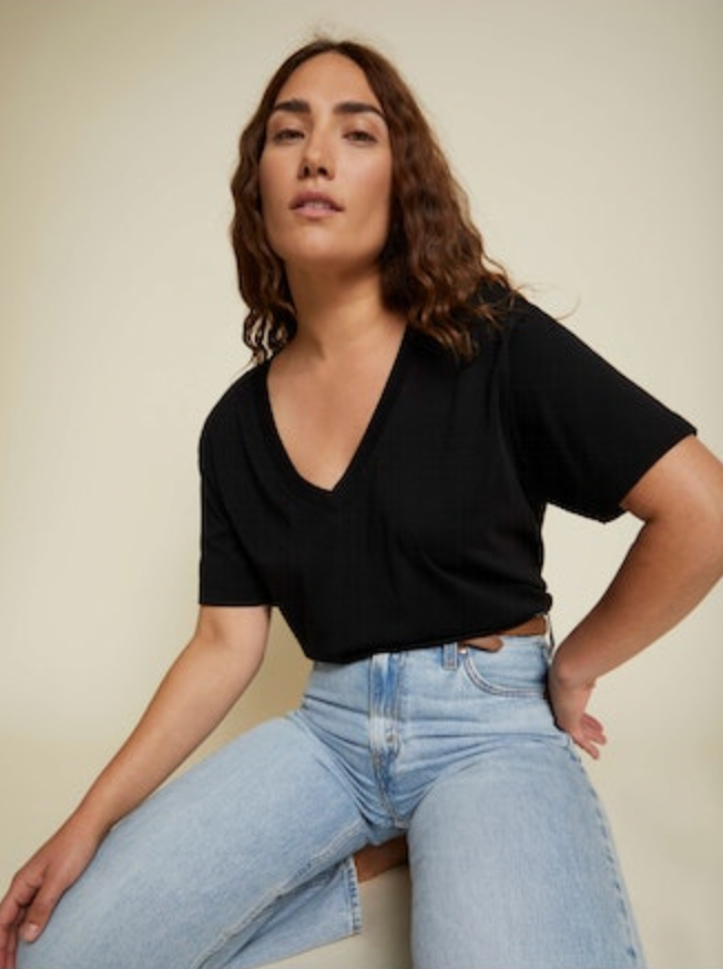 Nina Vintage Fit V - FINAL SALE - Premium T-Shirt Denim from Nation LTD - Just $25! Shop now at shopthedenimbar