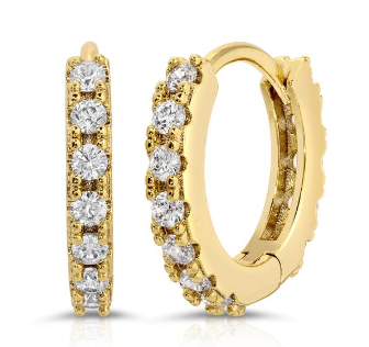 Gracie Huggie - Premium Earrings Denim from Joy Dravecky - Just $35! Shop now at shopthedenimbar