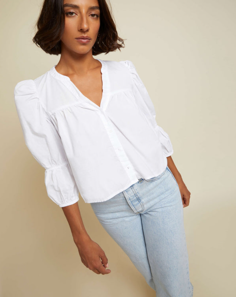 Geneva Blouse - Premium Shirt Denim from Nation LTD - Just $106.50! Shop now at shopthedenimbar