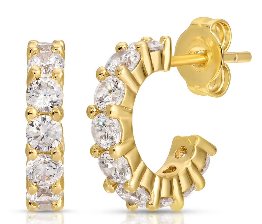 Cindy Huggie - Premium Earrings Denim from Joy Dravecky - Just $63! Shop now at shopthedenimbar