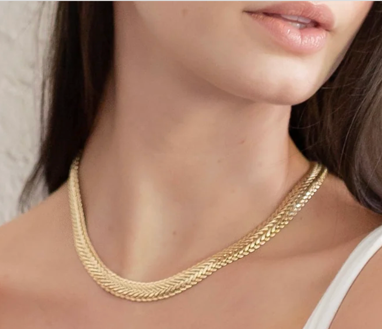 Cindy Thick Necklace - FINAL SALE - Premium Necklace Denim from Joy Dravecky - Just $75! Shop now at shopthedenimbar