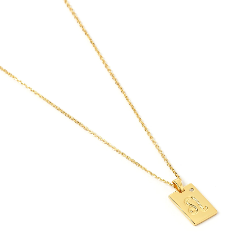 Zodic Gold Tag Necklace - FINAL SALE - Premium Necklace Denim from Arms of Eve - Just $25! Shop now at shopthedenimbar