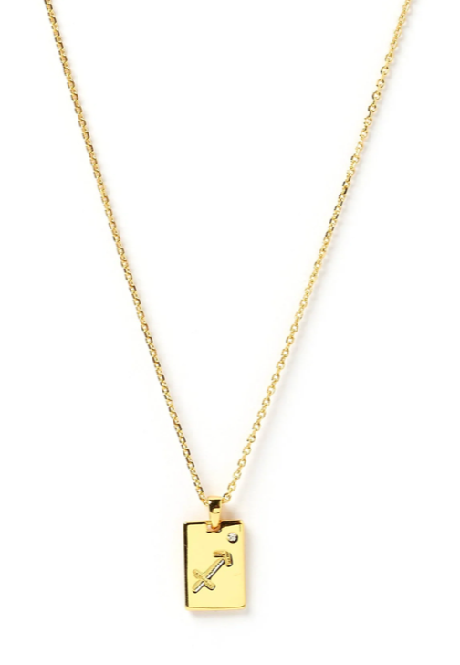 Zodic Gold Tag Necklace - FINAL SALE - Premium Necklace Denim from Arms of Eve - Just $25! Shop now at shopthedenimbar