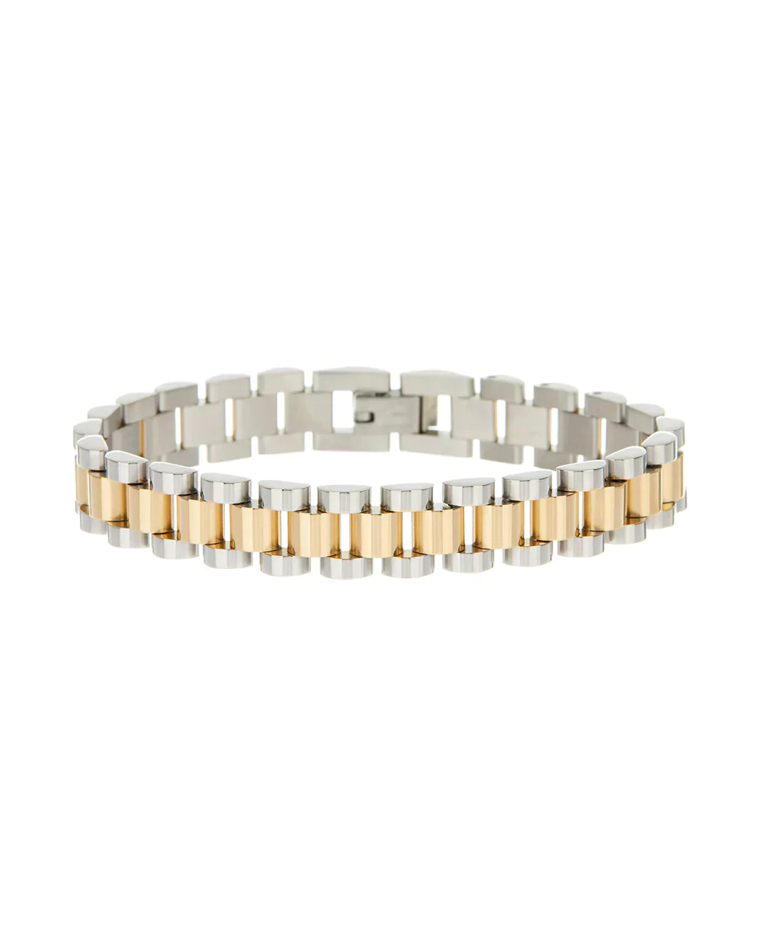 Two-Toned Timepiece Bracelet - Premium Denim from Luv AJ - Just $118! Shop now at shopthedenimbar