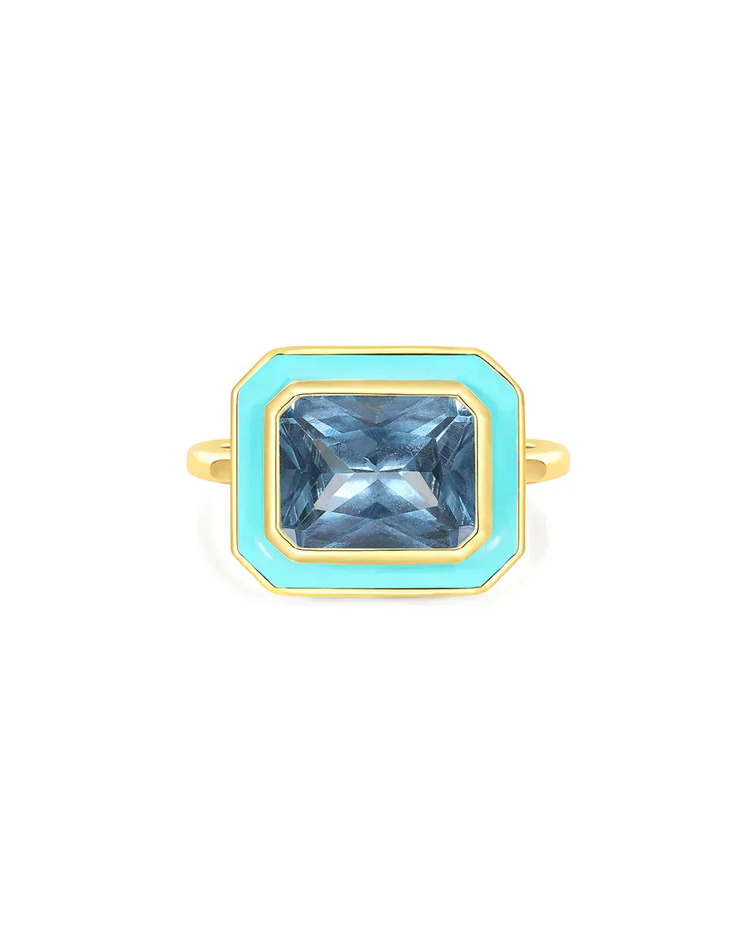 Bezel Statement Ring - Turquoise - FINAL SALE - Premium Ring Denim from Luv AJ - Just $25! Shop now at shopthedenimbar