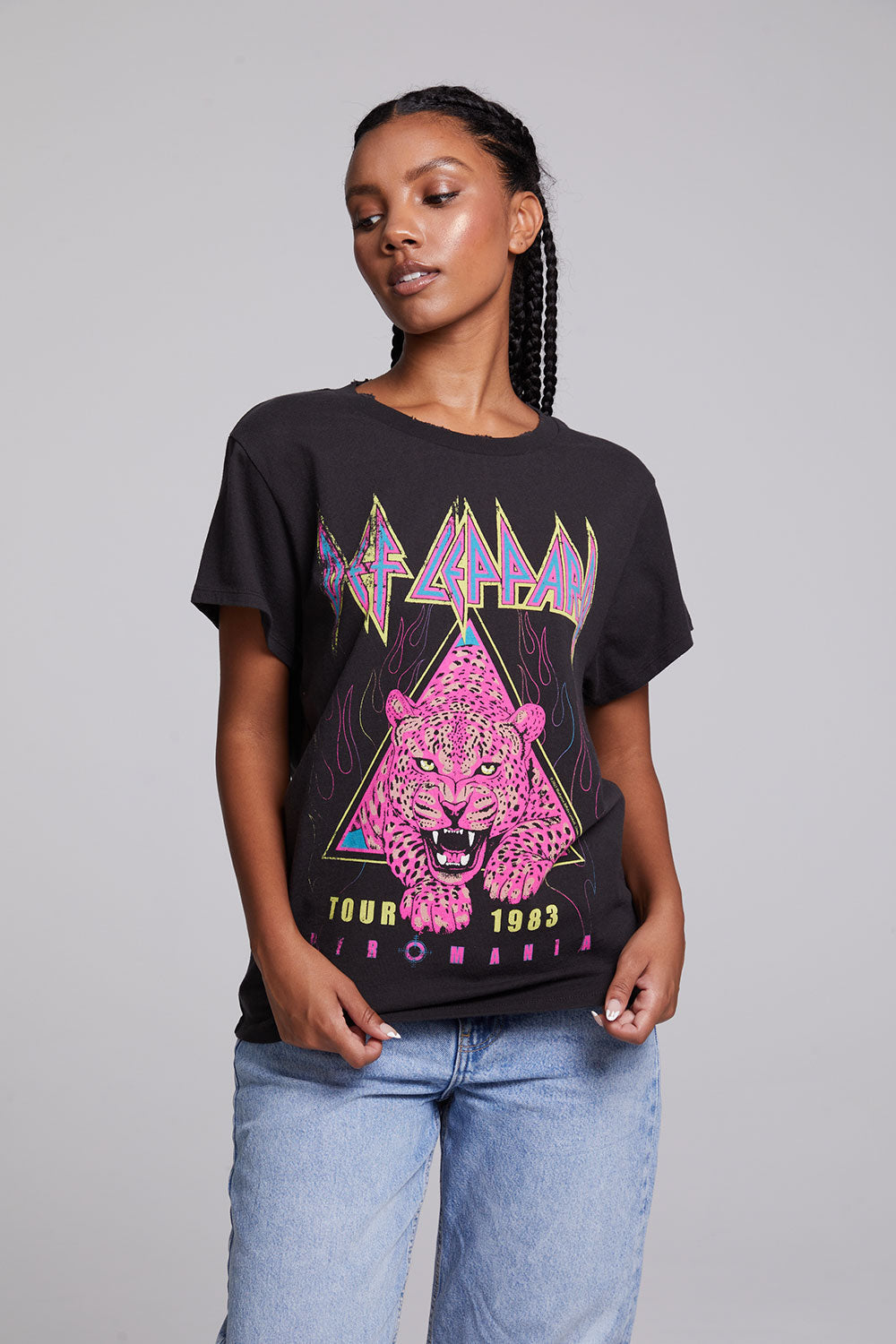 Def Leppard Pyromania Tee - Premium T-Shirt Denim from Chaser - Just $49! Shop now at shopthedenimbar
