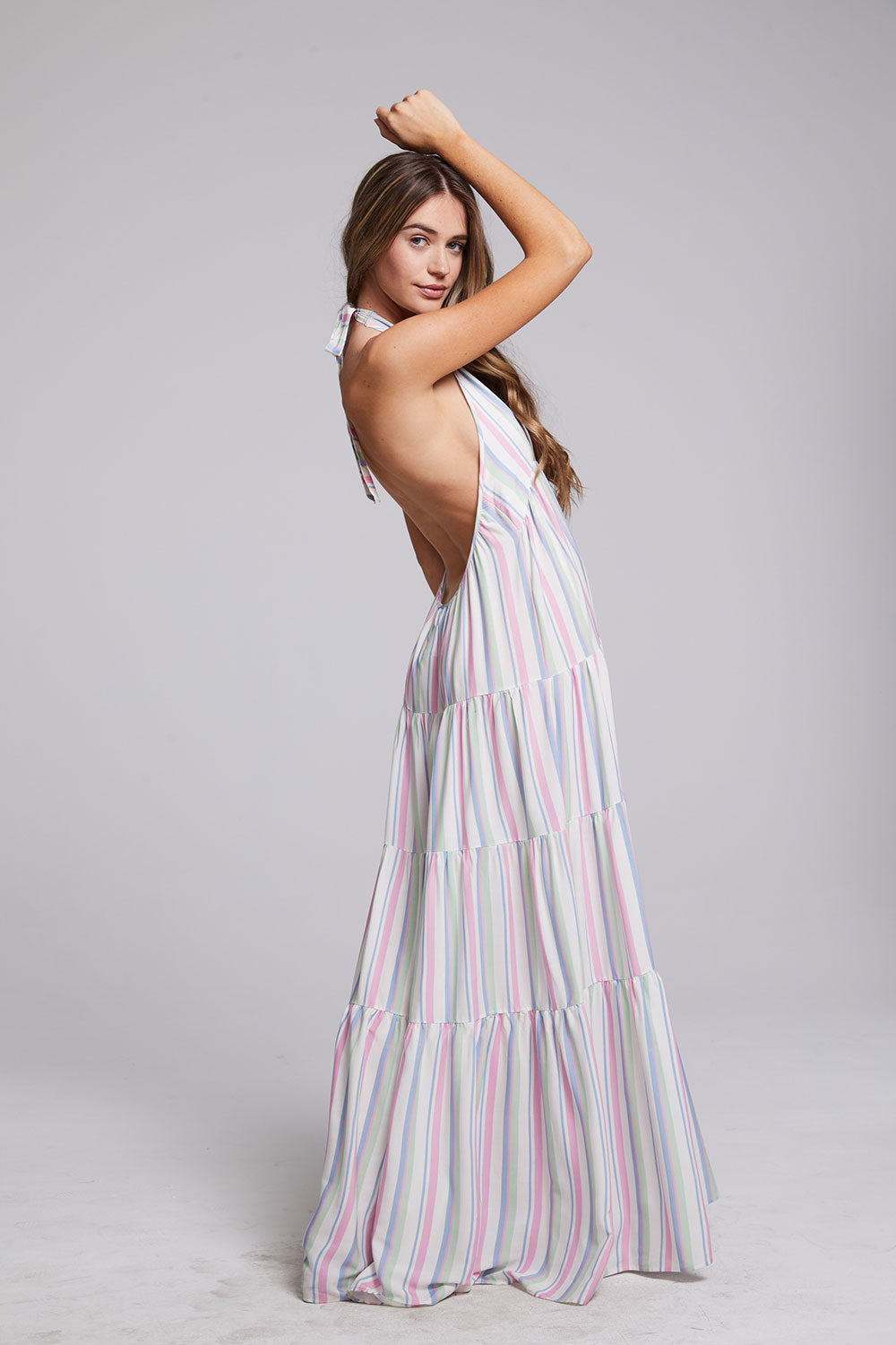 Milano Positano Stripe Maxi Dress - Premium Dress Denim from Chaser - Just $96.75! Shop now at shopthedenimbar