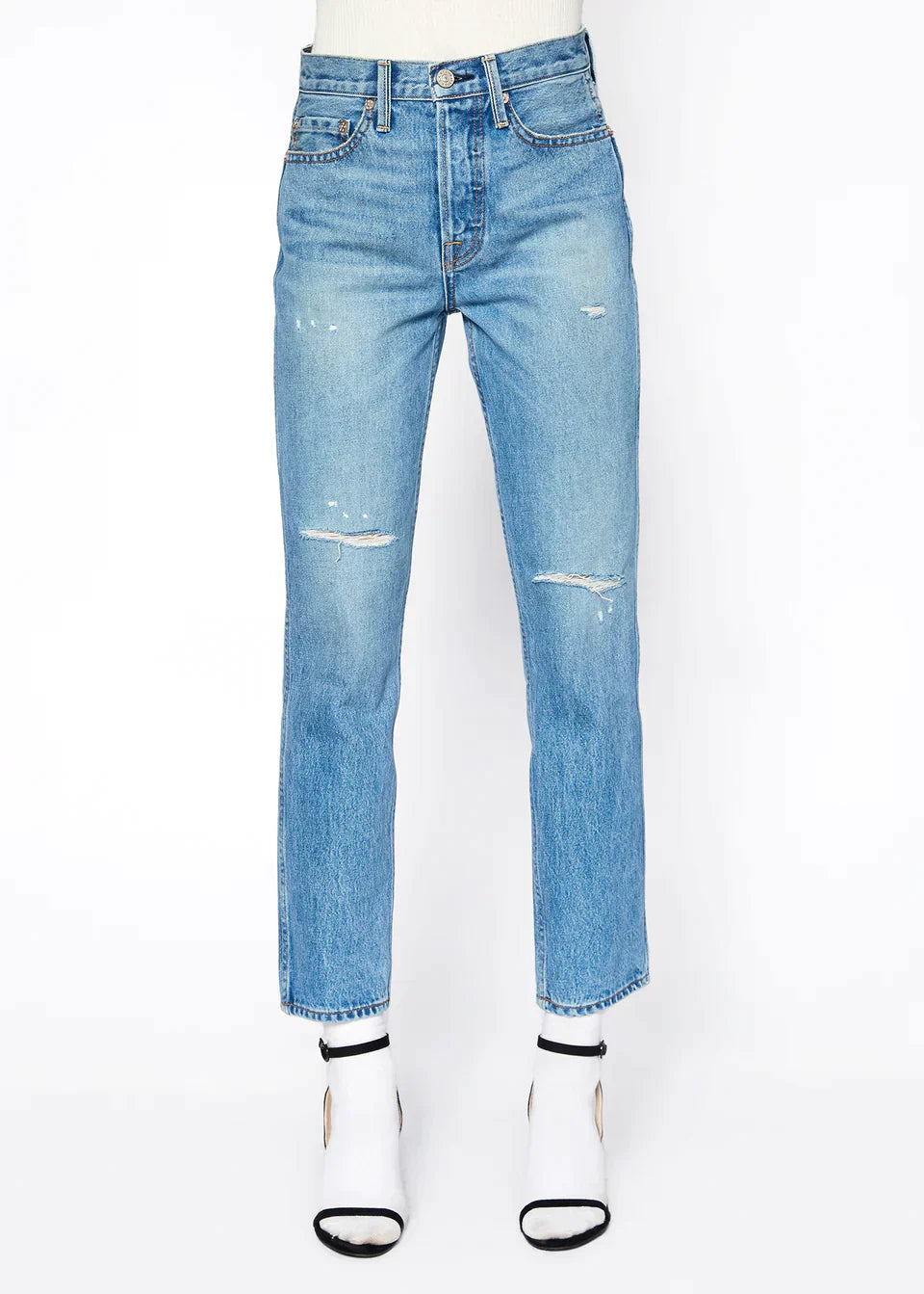 Claude High Rise Straight Crop - Premium Denim Denim from NOEND - Just $117.60! Shop now at shopthedenimbar
