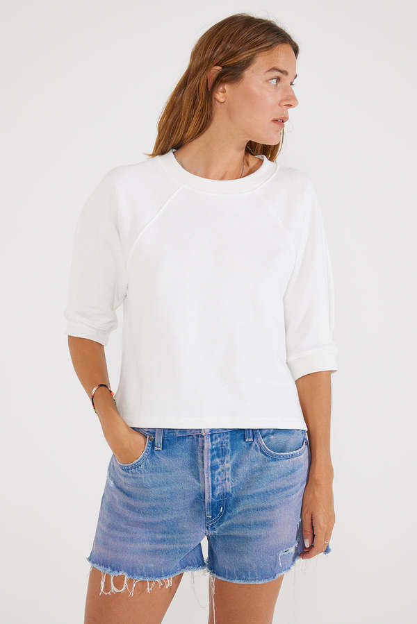 Fleur Pleat Sweat Top - Premium Sweatshirt Denim from Etica - Just $89.60! Shop now at shopthedenimbar
