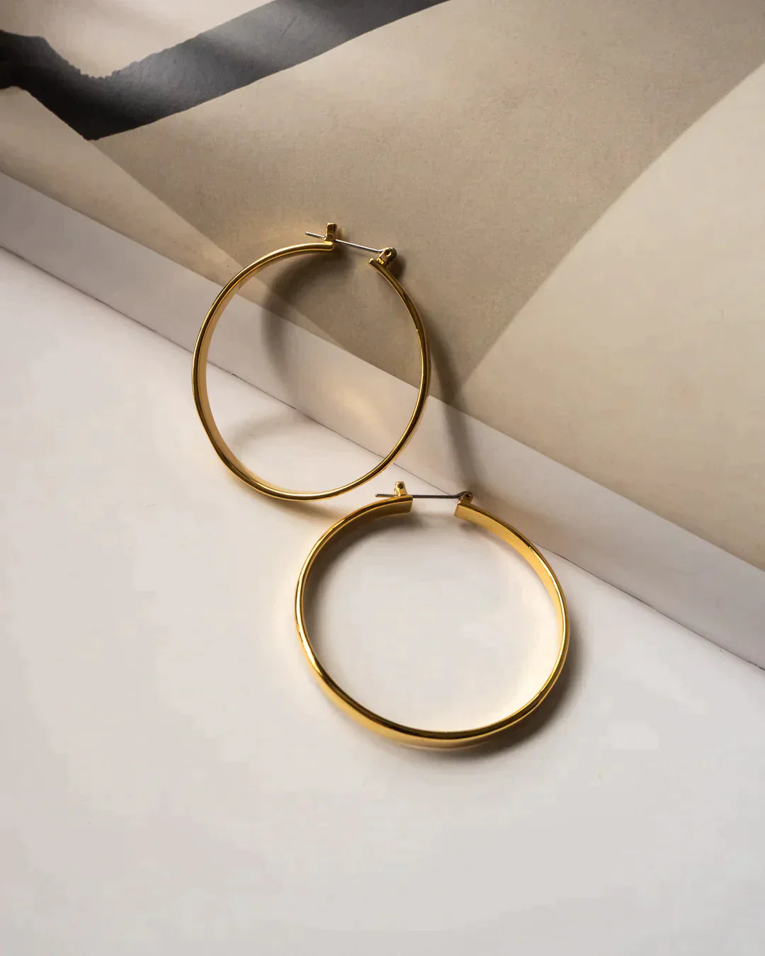 Celine Hoops - Premium Earrings Denim from Luv AJ - Just $65! Shop now at shopthedenimbar