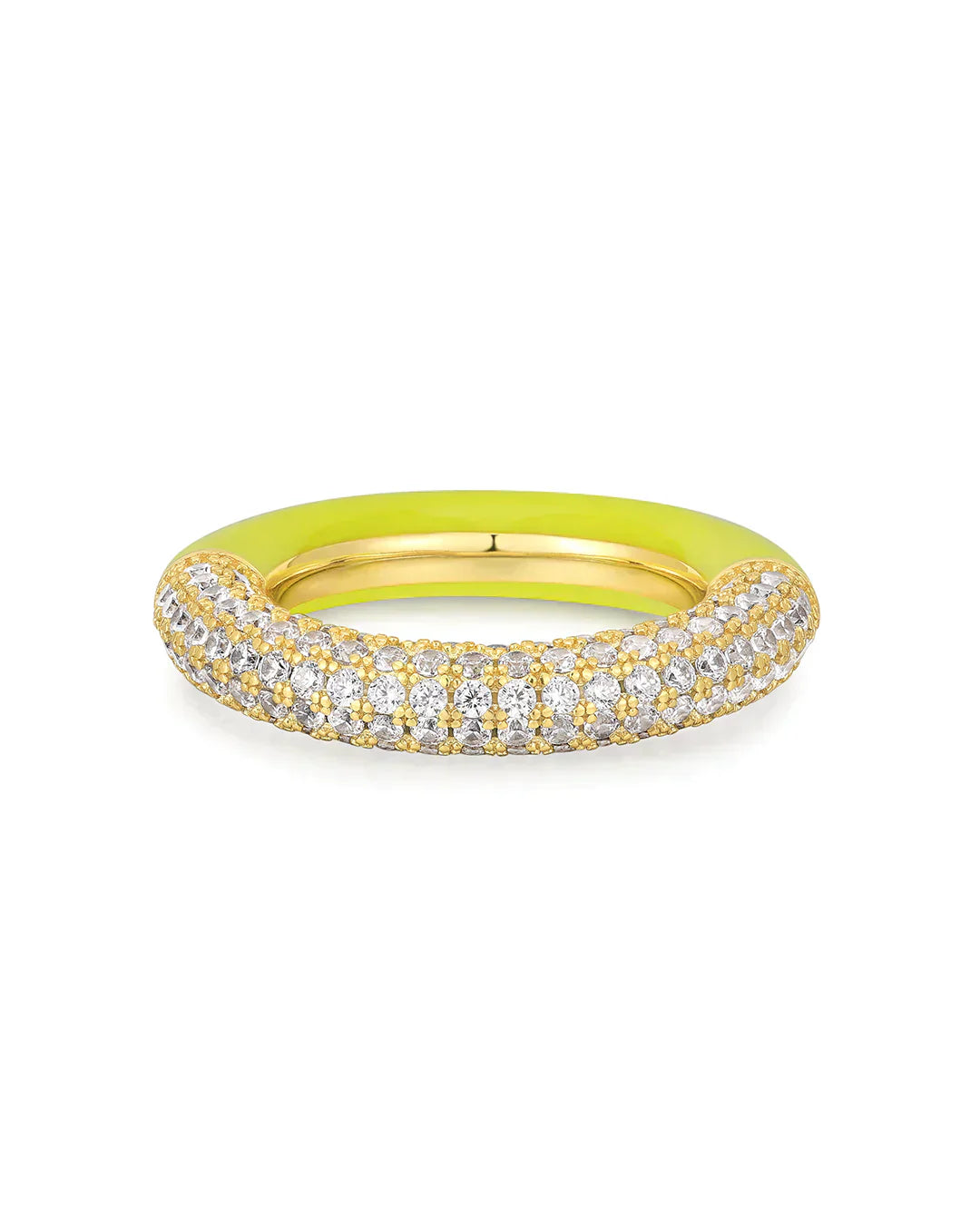 Pave Amalfi Ring - Neon Yellow - Premium Ring Denim from Luv AJ - Just $95! Shop now at shopthedenimbar
