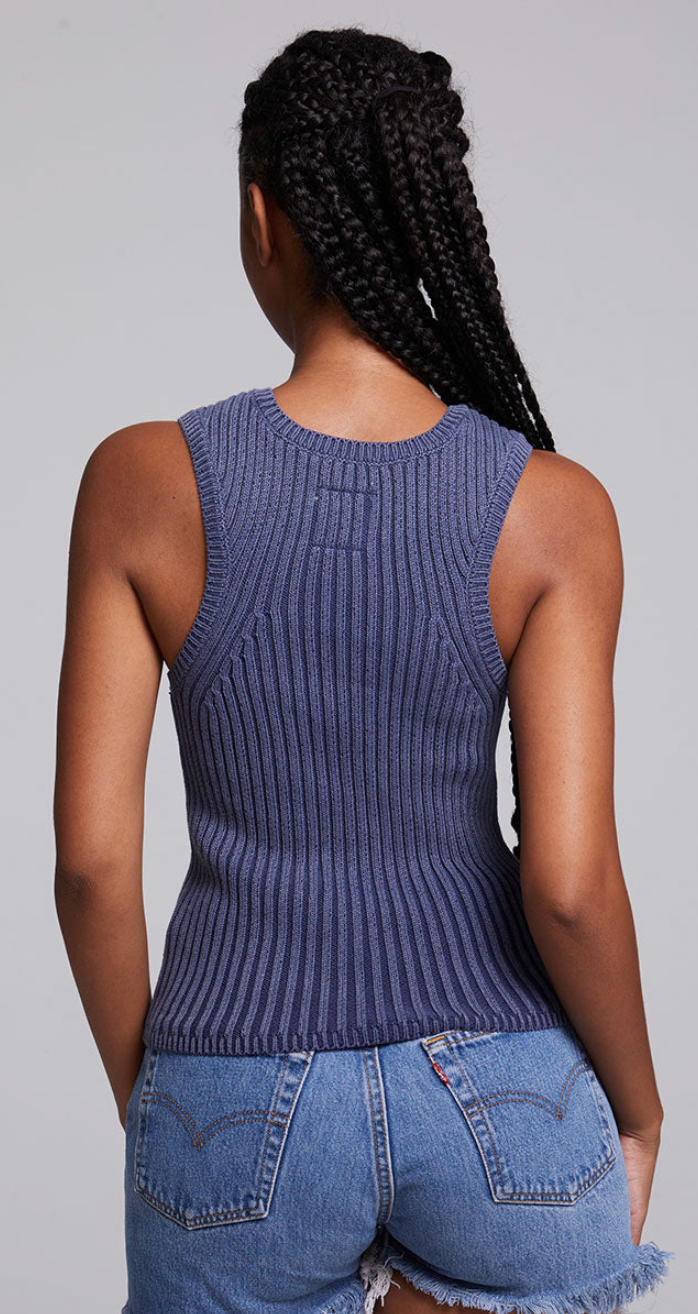 Carnaby Washed Indigo Tank Top - FINAL SALE - Premium Tank Top Denim from Chaser - Just $25! Shop now at shopthedenimbar