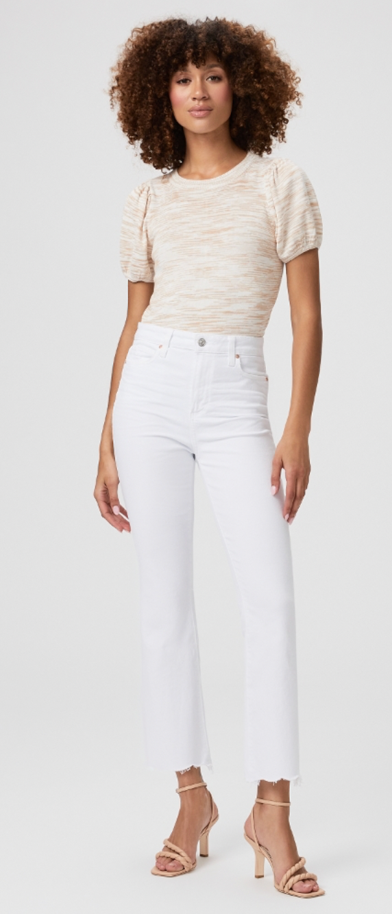 Claudine - Lived in Crisp White Surfside - FINAL SALE - Premium Denim Denim from Paige - Just $125! Shop now at shopthedenimbar