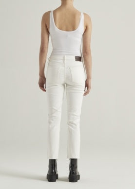 Bree Optic White Mid Rise Straight Crop Jean - Premium Denim Denim from Edwin - Just $148! Shop now at shopthedenimbar