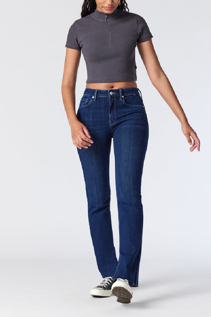 Maria High Rise Flare Slit Hem Jeans - Premium Denim Denim from Mavi - Just $102.40! Shop now at shopthedenimbar