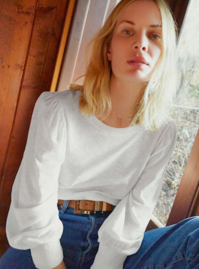 Loren Smocked Peasant Tee - FINAL SALE - Premium Shirt Denim from Nation LTD - Just $75! Shop now at shopthedenimbar