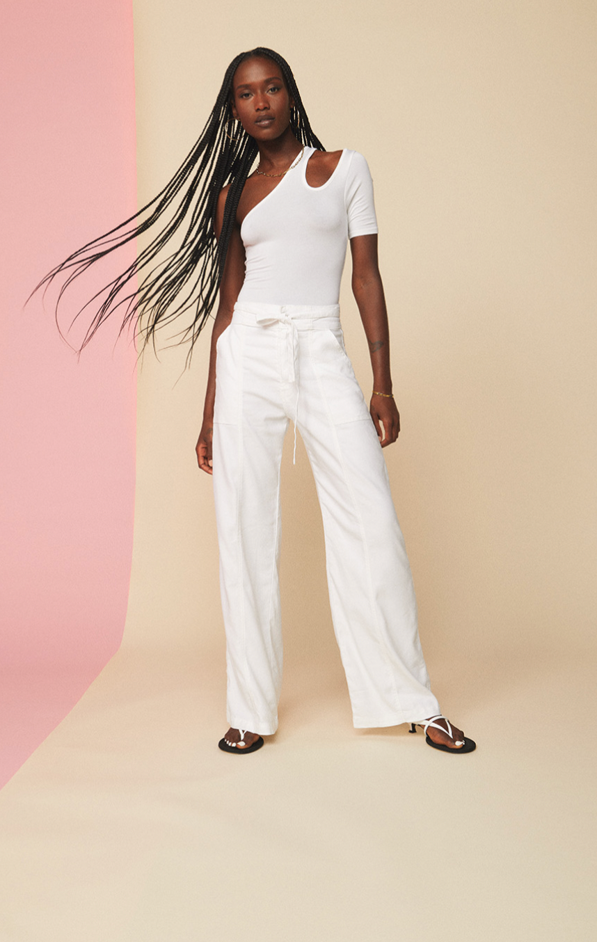 Tie Waist Wide Leg Trouser - Premium Pants Denim from Hudson - Just $165! Shop now at shopthedenimbar