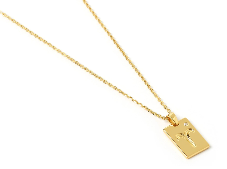 Zodic Gold Tag Necklace - Premium Necklace Denim from Arms of Eve - Just $79! Shop now at shopthedenimbar