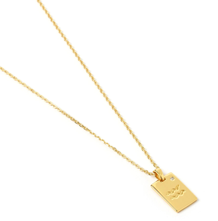 Zodic Gold Tag Necklace - Premium Necklace Denim from Arms of Eve - Just $79! Shop now at shopthedenimbar