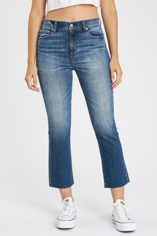 Shy Girl Snooze High Rise Flare Crop Jeans - Premium Denim Denim from Daze - Just $70.40! Shop now at shopthedenimbar